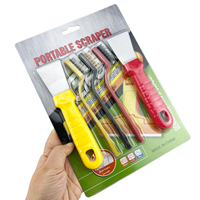 Ensemble de brosses de nettoyage, 5 pièces, lames de grattoir en acier, mini brosses métalliques pour fenêtre, carrelage, kit d'outils manuels pour enlever les autocollants de voiture