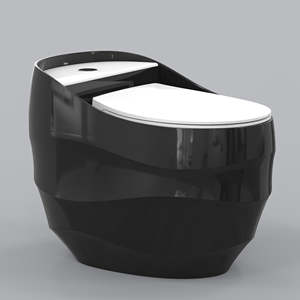 Ensemble WC en céramique pour salle <span class=keywords><strong>de</strong></span> bain, cuvette moderne colorée, WC mural doré - Product Image 4