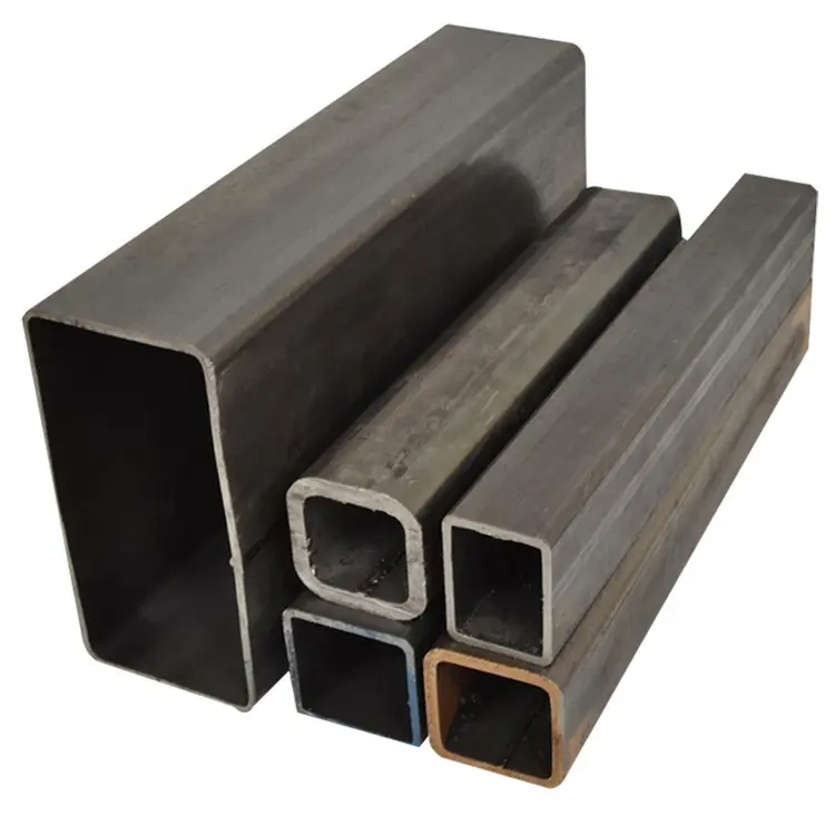 MS ERW Hollow Section Square Rectangle Round Pipe Hollow Iron Pipe Welded Black Steel Pipe Tube