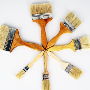 Pinceles planos Xi'an de 6 pulgadas con mango de madera y cerdas para pintar y proyectos de bricolaje - Product Image 1