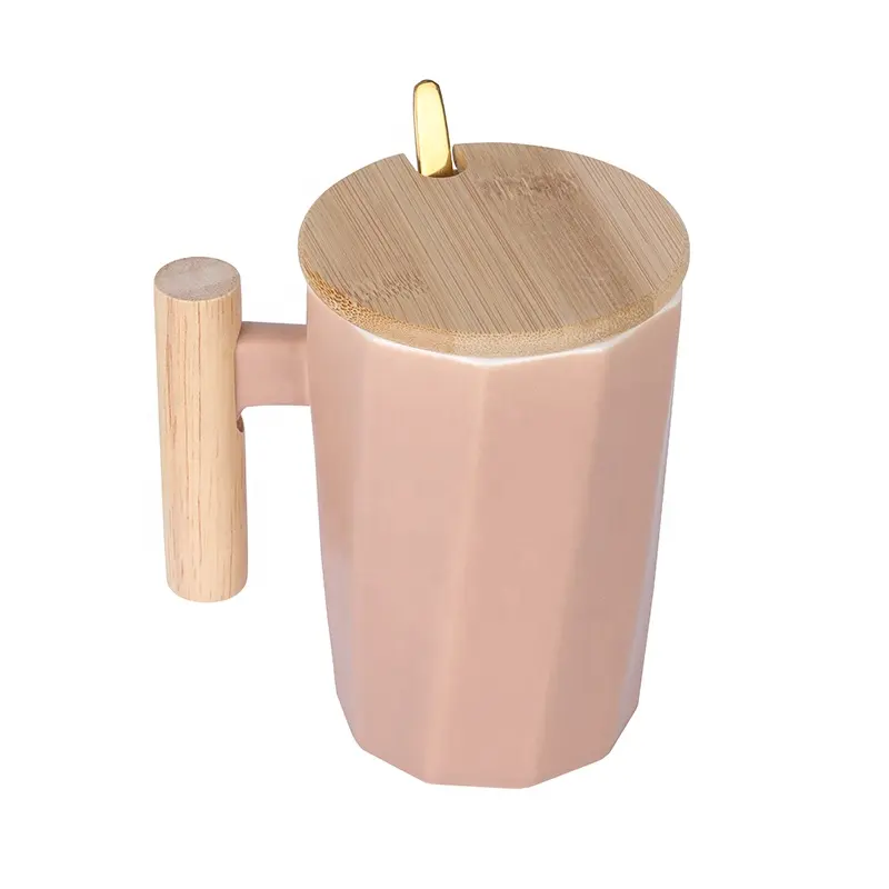 Các loại khác nhau của màu sắc trang trí bằng gỗ có nắp đậy cho Mug lọ gỗ uống cup có nắp đậy