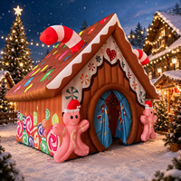 Maison de Noël gonflable en PVC personnalisée, imperméable, pour événements de Noël en extérieur