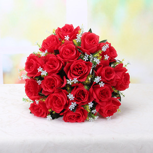 Ramo de rosas artificiales económicas de 18 cabezas para la <span class=keywords><strong>novia</strong></span> para Pascua Navidad y ocasiones de regreso a la escuela - Product Image 3