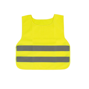 Chaleco de Seguridad Infantil de Alta Visibilidad ANSI Clase 2, Amarillo Fluorescente, Transpirable, Impermeable, Material Reflectante Rojo, Logotipo Personalizable - Product Image 3