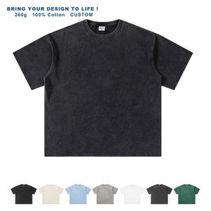 T-shirt KITE Homme Printemps/Été 2025 en Coton Pur Lavé 260g, Uni, Style Vintage Tendance, Marque Jeune, Coupe Ample, Manches Courtes, Col Rond, Respirant - Product Image 1