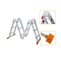 Échelle multifonctionnelle pliante en aluminium, grande et petite charnière, escaliers en aluminium, échelle télescopique pliable, 1 pièce