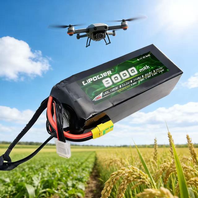 High Capacity 3S/4S/6S 8000mAh/9500mAh LiPo Battery Pack for FPV Racing Drone RC Aircraft with Long Flight Time