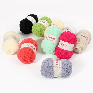 JP DIY Multiple Colors Crochet Kit Skin Friendly Velvet Chunky Thick Soft Knitting Yarn Ball