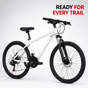 Bicicleta de Montaña de <span class=keywords><strong>26</strong></span> Pulgadas, 21 Velocidades, Cuadro de Acero de Alto Carbono, Frenos de Disco Dobles, Horquilla con Resorte, para Adultos, Senderismo y Desplazamientos Diarios - Product Image 1