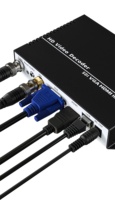 Decodificador de Video Unisheen SRT RTMP RTSP Multi View SDI 4K H.265 H.264, Reproductor Topbox con Salida VGA HDMI