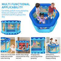 Mini extérieur intérieur PVC gonflable côté souple Trampoline Kiddie jouets hexagone bébé petit videur gonflable pour les enfants