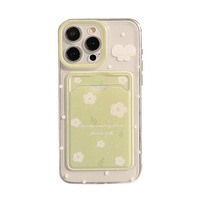 Coque souple en TPU motif marguerite avec porte-cartes pour iPhone 13/15 Pro Max/12 – Style frais et design tendance