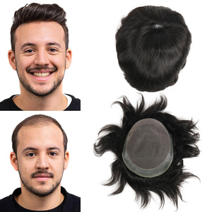 Julianna vente en gros afro-américaine peau mince <span class=keywords><strong>dentelle</strong></span> homme perruque de cheveux toupet naturel cheveux humains toupet afro cheveux bouclés toupet pour hommes - Product Image 1