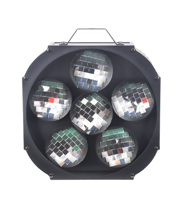 Lampe de scène à 6 têtes avec boule miroir, lumière RGB rotative, ambiance discothèque, lampe d'ambiance pour club