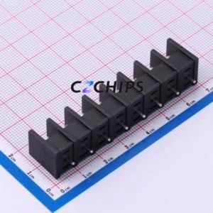 MX35C-8.25-08P-BK01-Cu-S-A Barrier Terminal Block Through hole,P=8.25mm Connector Two Sides 8.25mm 1x8P Straight Pin - Product Image 2