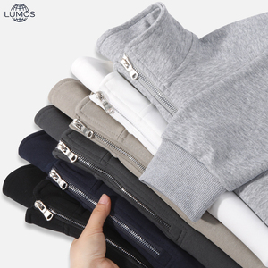<span class=keywords><strong>Sweat</strong></span>-shirt <span class=keywords><strong>Homme</strong></span> Oversize en Coton de Haute Qualité, Col Montant, Manches Raglan, Demi-Zip, Style Streetwear – Vente en Gros - Product Image 3
