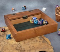 Geburtstags geschenk Handgemachte Holz Roll matte Tabletop Games Pappe Aufbewahrung würfel Tablett Box Holz Für Gamer Würfel