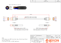 Câble d'extension de connecteur 3 broches MR30 femelle vers mâle, câble de prise MR30 surmoulé