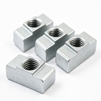 Écrou coulissant personnalisé en acier au carbone de grade 10.9, M10, zingué, pour quincaillerie de cadre en aluminium extrudé