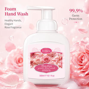 Savon pour les mains moussant OEM, marque privée |   Nettoyant doux à la rose pour peaux sèches et sensibles |   Approvisionnement en gros de produits hydratants - Product Image 2