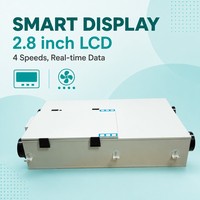 ERV Residencial con Calefacción Eléctrica PTC, Descongelación Inteligente, Modo de Circulación Interna para Hogares en Regiones Frías, Aire Fresco