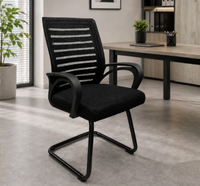 Chaise de bureau ergonomique à dossier mi-haut en maille, chaise d'étude, chaise d'ordinateur pour le télétravail, base en métal