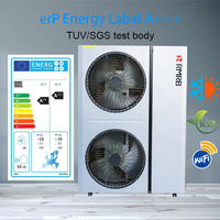 Chauffe-eau à pompe à chaleur intégrée EVI Mitsubishi Compressor DC Inverter, source d'air, R32 R410A, 12KW 16KW 18KW, système de chauffage