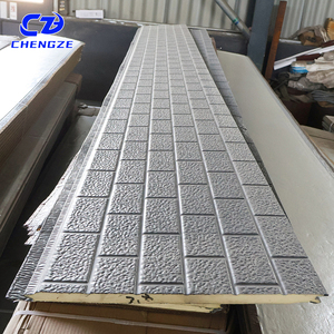 Pannello Sandwich Impermeabile in PU, Pannello Murale in PU Effetto Pietra per Pareti Esterne di Case Prefabbricate - Product Image 1