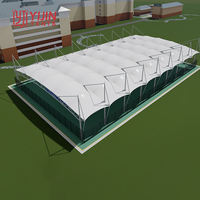 Auvent de terrain de tennis et de basketball extérieur, structure de membrane architecturale en PVDF/PTFE, toiture de stade