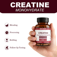 Capsules de créatine monohydrate à marque privée OEM/ODM, vitamines B12 et B6, 60 capsules végétaliennes pour adultes, complément énergétique, 2 capsules par portion