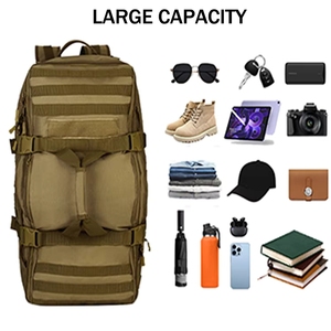 <span class=keywords><strong>Mochila</strong></span> Táctica Impermeable <span class=keywords><strong>de</strong></span> Gran Capacidad, <span class=keywords><strong>60</strong></span> <span class=keywords><strong>Litros</strong></span>, con Cierre <span class=keywords><strong>de</strong></span> Cremallera, Multiusos, para Caza, Montañismo y Viajes - Product Image 3