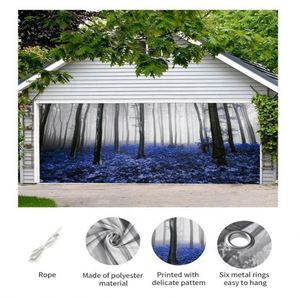 Bannière de porte de garage en tissu polyester de haute qualité, décoration murale portable, livraison rapide, vente en gros d'usine, prix abordable - Product Image 3