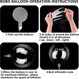 Circular Transparent Wave Ball 12 Inch 18 Inch Clear Balloon 20 Inch 24 Inch Bubble <strong>Ballons</strong> 36 Inch Bobo Balloons SBR025 - Product Image 6