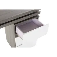 Bureau en MDF et métal 150x120x75 GRIS
