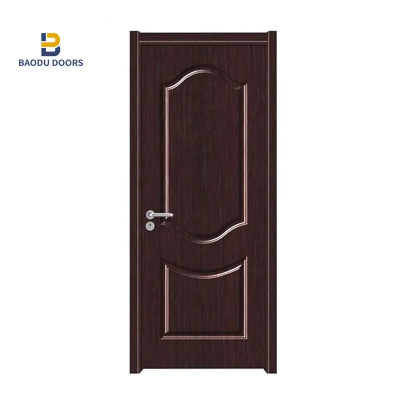 Portes en bois PVC pour maisons portes intérieures en pvc imperméables de haute qualité portes en bois pour bureau pour toilette salle de bain