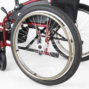 Fauteuil roulant pliable autopropulsé de 24 pouces, pneu utilisé sur un large éventail de rues, voiture de sport ergonomique et légère CT7404L-46 - Product Image 5