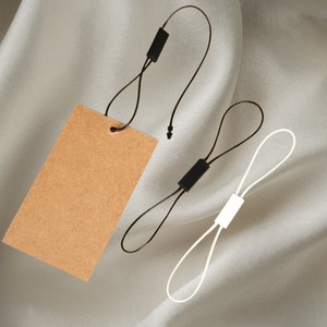 Etiqueta colgante cuadrada de doble punta con cordón de cera de la marca Acme para ropa de mujer, de alta gama, con hebilla de cuerda en blanco, desechable y con púas. - Product Image 1