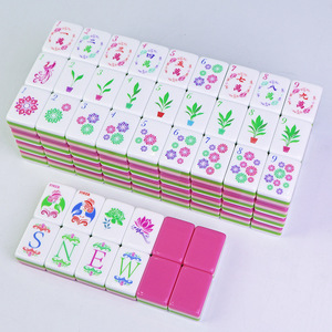 Juego de Mahjong Acrílico Personalizado con Fichas de Colores, Estilo Japonés, Americano y Chino, para Entretenimiento - Product Image 6