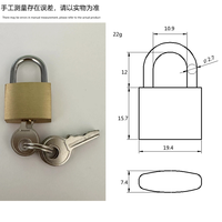 Cadenas en laiton 20 mm de haute sécurité, bonne qualité, à clé différente, en promotion
