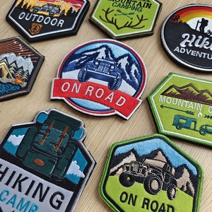 Écusson personnalisé brodé pour l'alpinisme, la randonnée, la traversée, les voyages, avec fixation <span class=keywords><strong>Velcro</strong></span> pour sacs à dos d'<span class=keywords><strong>extérieur</strong></span> - Product Image 3