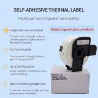 Topa DK-11202 étiquettes d'expédition en papier thermique continu auto-scellantes et auto-adhésives pour emballage d'imprimante Brother