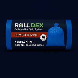 Bolsas de Basura Domésticas Biodegradables con Cierre de Cremallera, Negras, de Polietileno, Impresas Personalizadas al por Mayor, Modelo Rolldex R-300 - Product Image 1