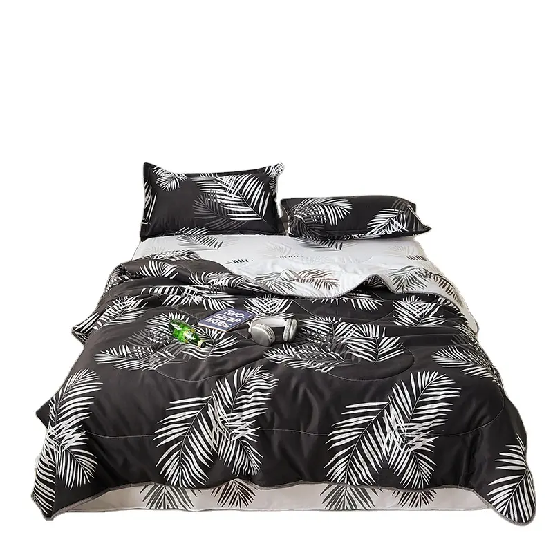 Venda quente Cooling Bedding Leve Cooling Blanket Bedding Set Verão Escovado Impresso Respirável Refrescante Dormir Quilt