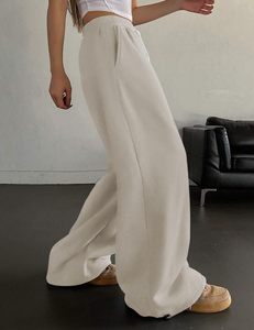 Pantaloni della Tuta Personalizzati Hesayep all'Ingrosso di Fabbrica in Pile da <span class=keywords><strong>Donna</strong></span> Invernali Caldi a Gamba Larga con Coulisse e Polsini Larghi da Jogging - Product Image 6
