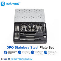 TOOLMED Instruments orthopédiques vétérinaires très demandés, kit de traumatologie, ensemble de plaques en acier inoxydable DPO pour la chirurgie animale