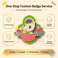 Badge en métal émaillé personnalisé OEM d'usine, broche émaillée personnalisée avec personnage pour cadeau promotionnel et souvenir