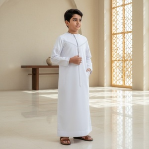 Nuovo Stile 2026 Thobe Bianco per Ragazzi, Kandura Emirati per Bambini, Abito Arabo Musulmano, Dishdasha Omani, Jubba per Bambini, Ramadan Eid <span class=keywords><strong>Mubarak</strong></span> - Product Image 4