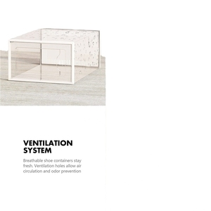 Paquete de 12 Cajas de Almacenamiento de Zapatos Grandes, Organizador de Zapatos Apilable de Plástico Transparente - Product Image 2