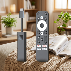 Clé TV Android certifiée Google D1 Amlogic S905Y4 2 Go 16 Go DRM Niveau 1 Wi-Fi double bande 5G Télécommande vocale BT 4K HDR Média – Revente - Product Image 1