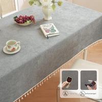 Nappe rectangulaire en chenille personnalisée, tricotée douce, couleur unie, pour mariage, banquet, hôtel, maison, salle à manger, fête, extérieur